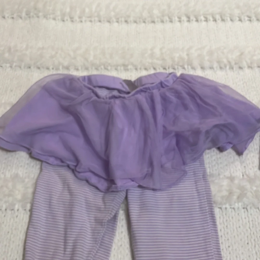 Carter’s tutu pants baby girl size 24M navy blue stars purple stripes bundle 2